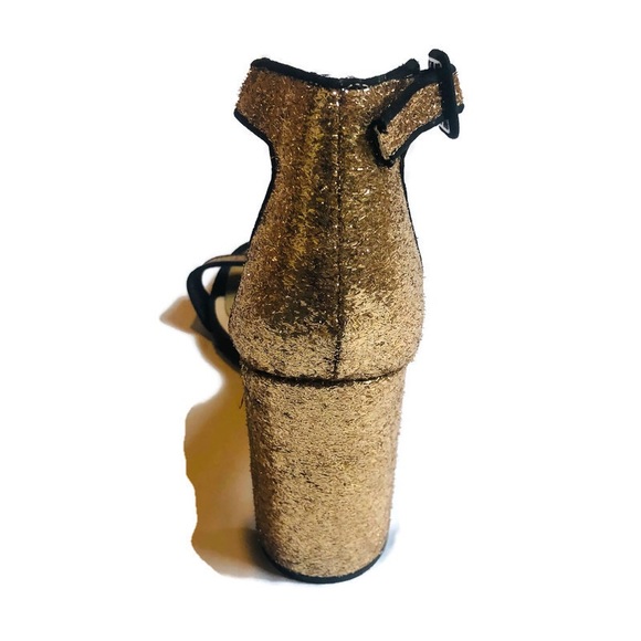 Mix No. 6 Open Toe Glitter Pumps Sz 10 - Picture 3 of 6